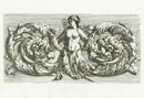 Le Pautre Architecture, Statues, Fountains, Mermaid Frieze - Panteek Antique Prints