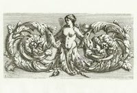 Le Pautre Architecture, Statues, Fountains, Mermaid Frieze - Panteek Antique Prints