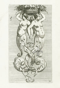 Le Pautre Architecture, Statues, Fountains, Mermaids - Panteek Antique Prints