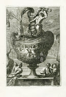 Le Pautre Architecture, Statues, Fountains, Mermen Vase - Panteek Antique Prints