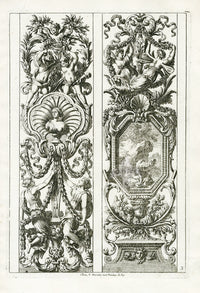 Le Pautre Architecture, Statues, Fountains, Nymphs Panels - Panteek Antique Prints