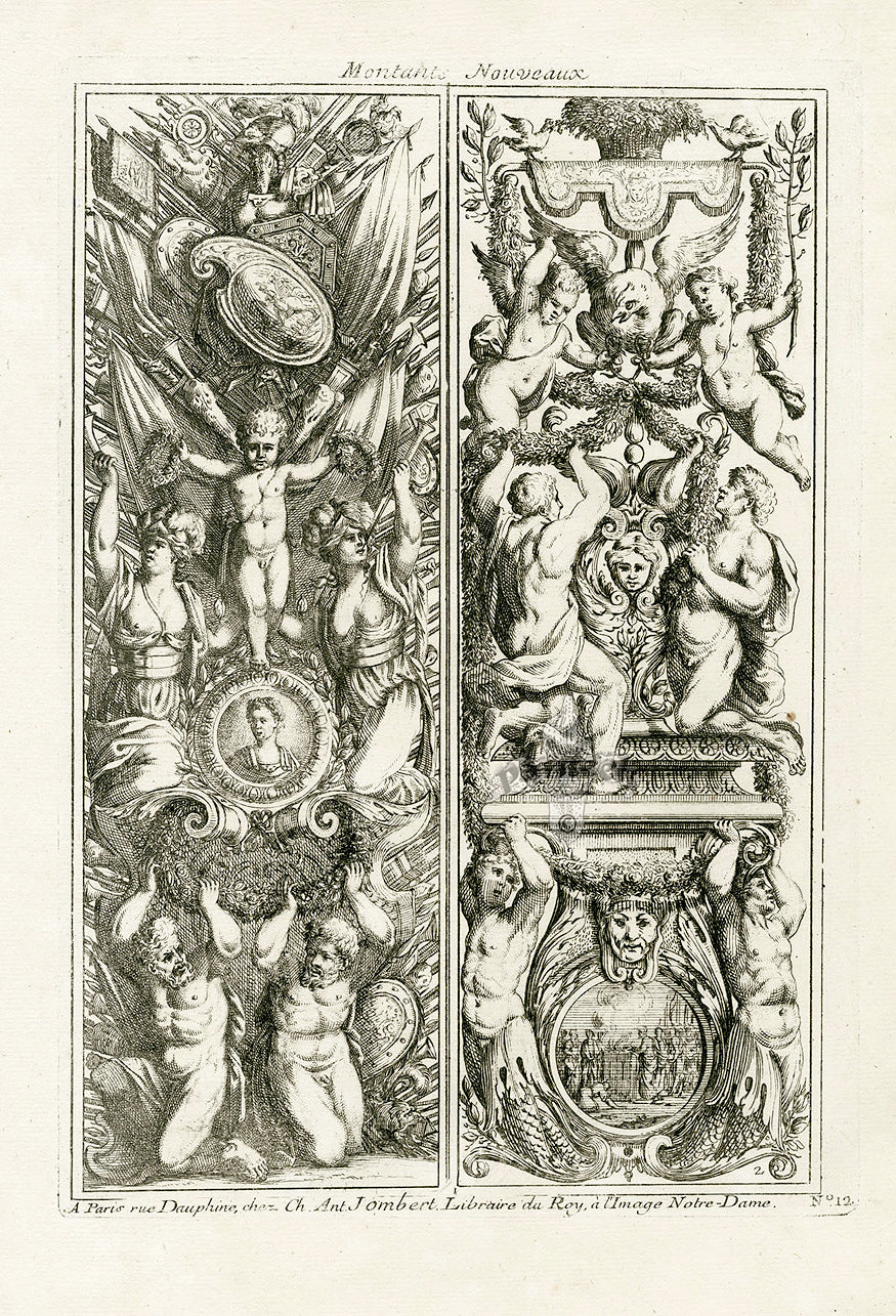 Le Pautre Architecture, Statues, Fountains, Ornate Panels