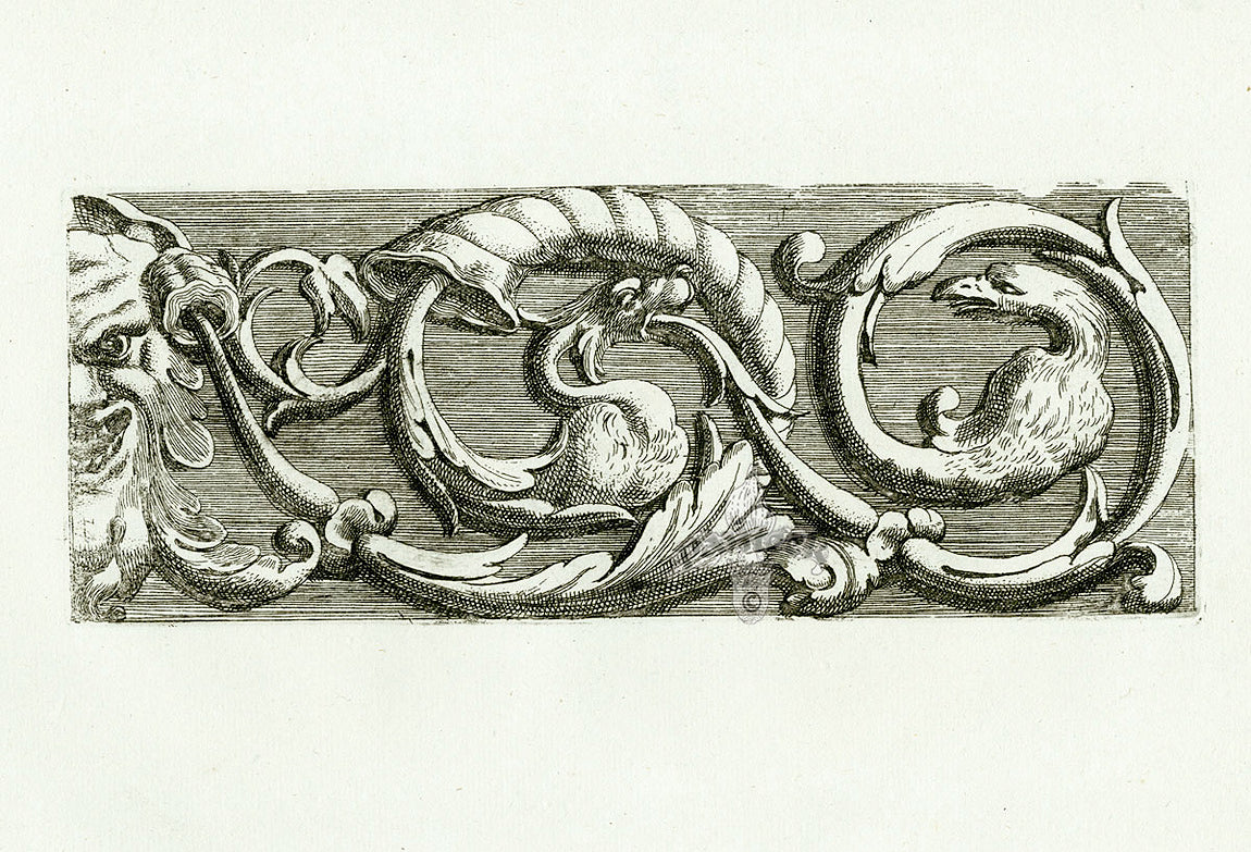 Le Pautre Architecture, Statues, Fountains, Phoenix Frieze