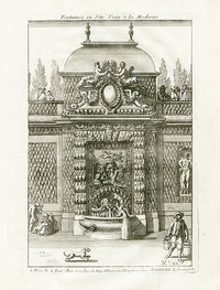 Le Pautre Architecture, Statues, Fountains, Relief Fountain - Panteek Antique Prints