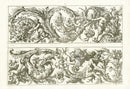 Le Pautre Architecture, Statues, Fountains, Satyrs Frieze - Panteek Antique Prints