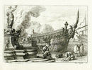 Le Pautre Architecture, Statues, Fountains, Ship & Fountain - Panteek Antique Prints