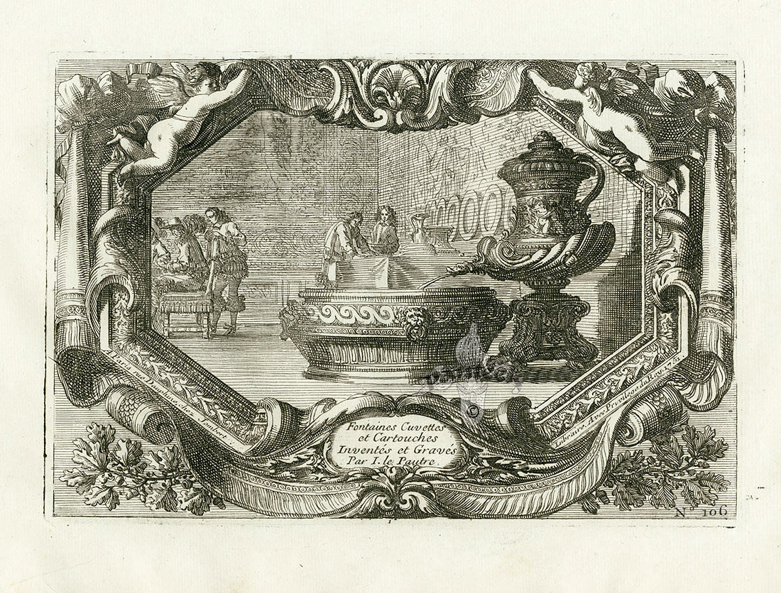 Le Pautre Architecture, Statues, Fountains, Urn Fountain