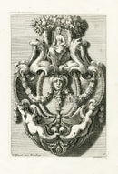 Le Pautre Architecture, Statues, Fountains, Winged Mermaids - Panteek Antique Prints