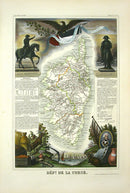 Levasseur Original Antique Map 1856 Corsica - Panteek Antique Prints