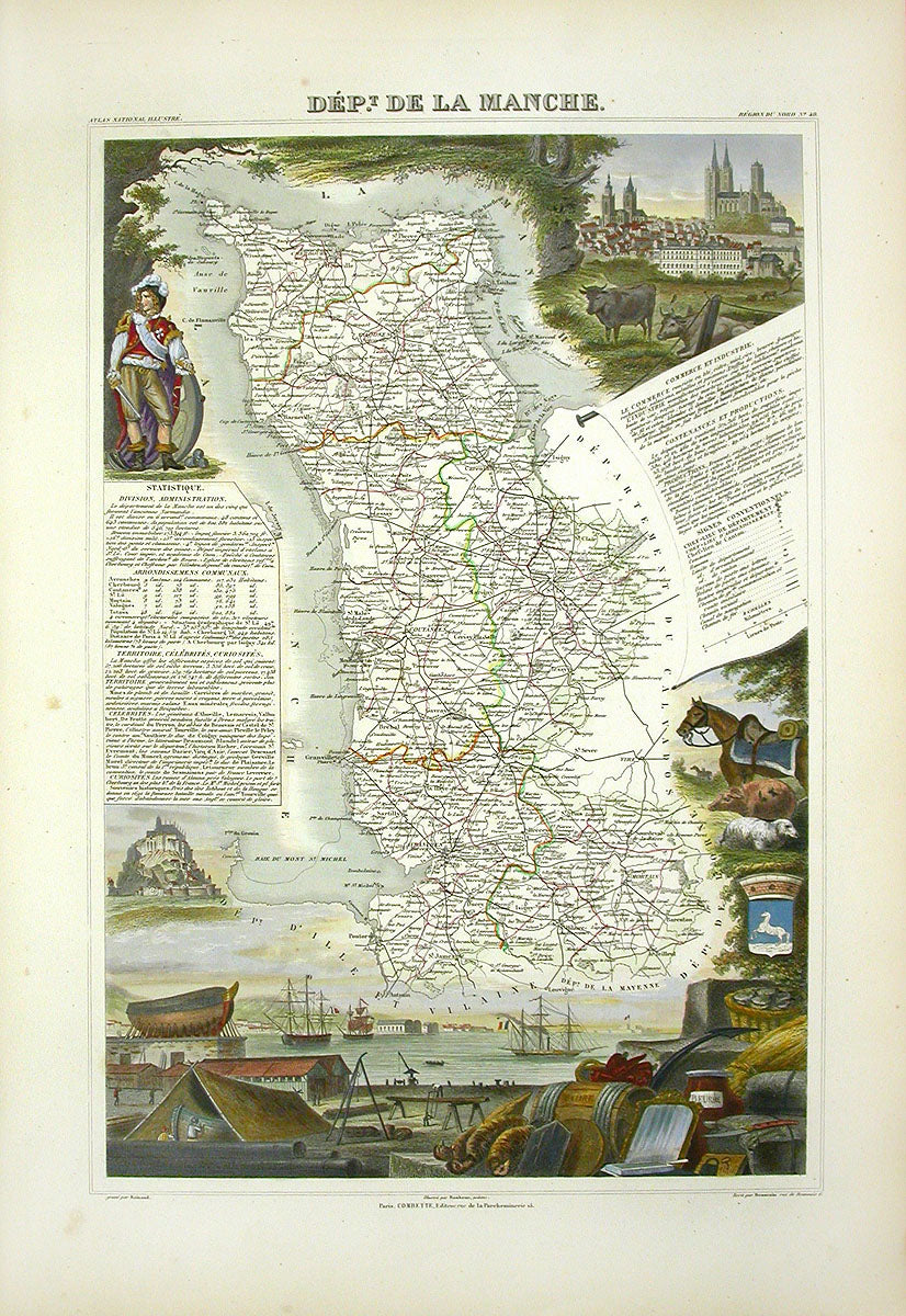 Levasseur Atlas Prints France 1856 | Panteek Antique Prints