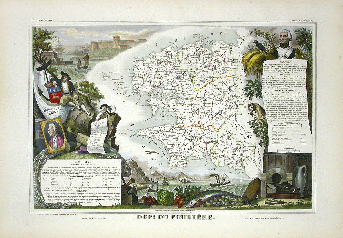 Levasseur Atlas Prints France 1856 | Panteek Antique Prints