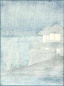 Lighted House by Kiyochika Kobayashi 1930 Woodblock - Panteek Antique Prints