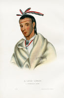 McKenney Hall North American Indian Antique Print A-Mis-Quam - Panteek Antique Prints