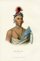 McKenney Hall North American Indian Antique Print Kee-Shes-Wa 1855 - Panteek Antique Prints