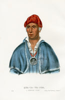 McKenney Hall North American Indian Antique Print Qua-Ta-Wa-Pea - Panteek Antique Prints