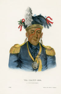 McKenney Hall North American Indian Antique Print Wa-Baun-See - Panteek Antique Prints