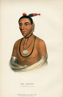 McKenney Hall North American Indian Antique Print Wa-Kawn - Panteek Antique Prints