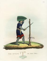 Meyrick Critical Inquiry into Antient Armour Attack of the Pel 1300 - Panteek Antique Prints