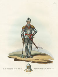 Meyrick Critical Inquiry into Antient Armour Birmingham Knight, 1420 - Panteek Antique Prints