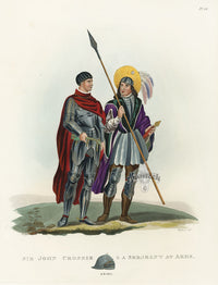 Meyrick Critical Inquiry into Antient Armour Sir John Crosbie, 1475 - Panteek Antique Prints