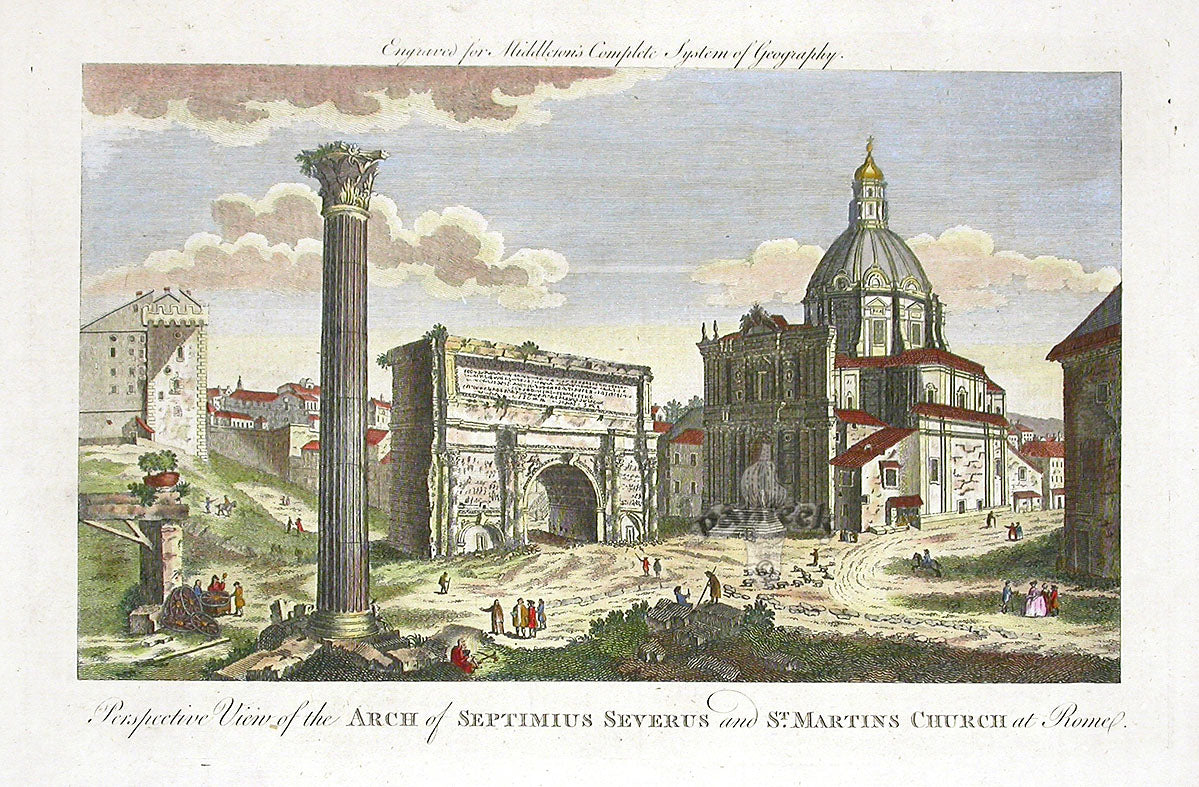 Middleton Architecture, History Topographical World Prints Arch, Rome