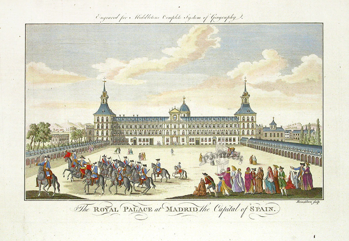 Middleton Architecture, History Topographical World Prints Madrid Palace