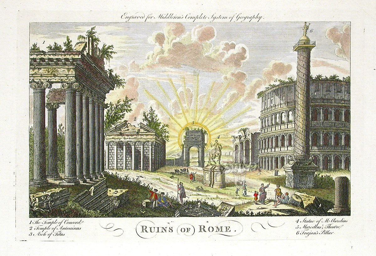 Middleton Architecture, History Topographical World Prints Ruins, Rome