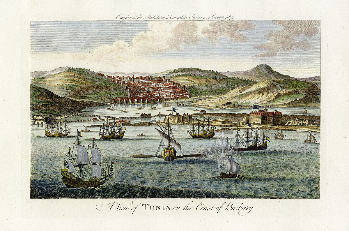 Middleton Architecture, History Topographical World Prints Tunis