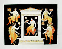 Millin Antique Folio Print 1808 Etruscan Vase Design 5 Figures - Panteek Antique Prints