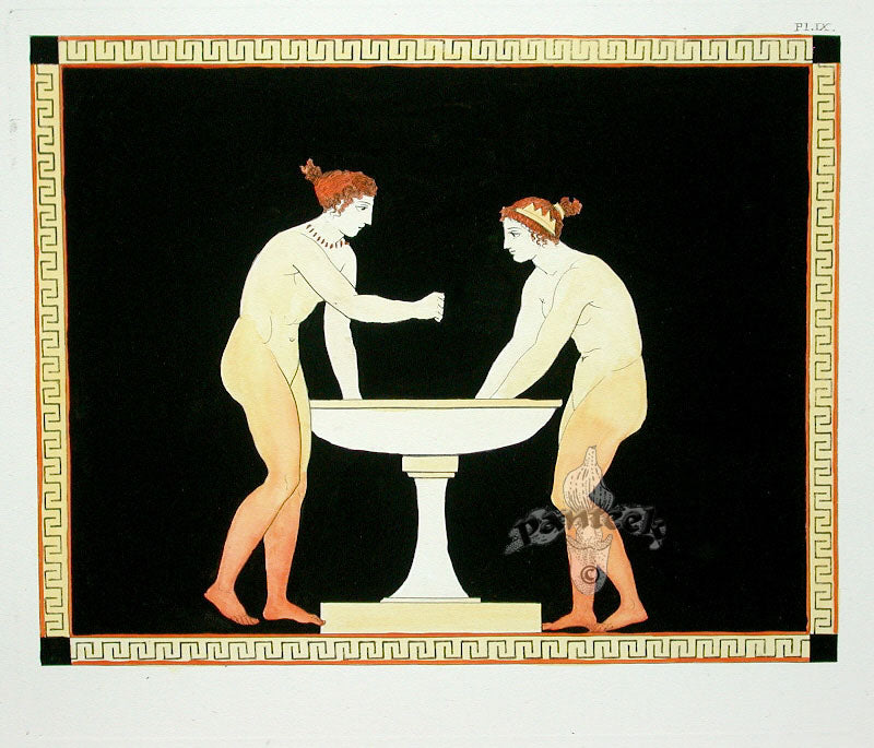 Millin Antique Folio Print 1808 Etruscan Vase Design Basin
