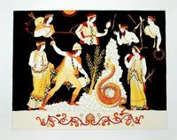 Millin Antique Folio Print 1808 Etruscan Vase Design Cadmus, Dragon - Panteek Antique Prints