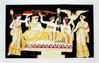 Millin Antique Folio Print 1808 Etruscan Vase Design Hercules Banquet - Panteek Antique Prints