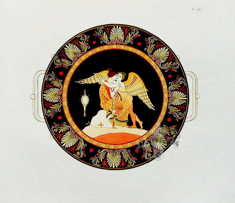 Millin Antique Folio Print 1808 Etruscan Vase Design Venus & Cupid