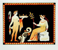 Millin Antique Folio Print 1808 Etruscan Vase Design Wave Border - Panteek Antique Prints