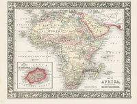 Mitchell Original Maps World Africa - Panteek Antique Prints