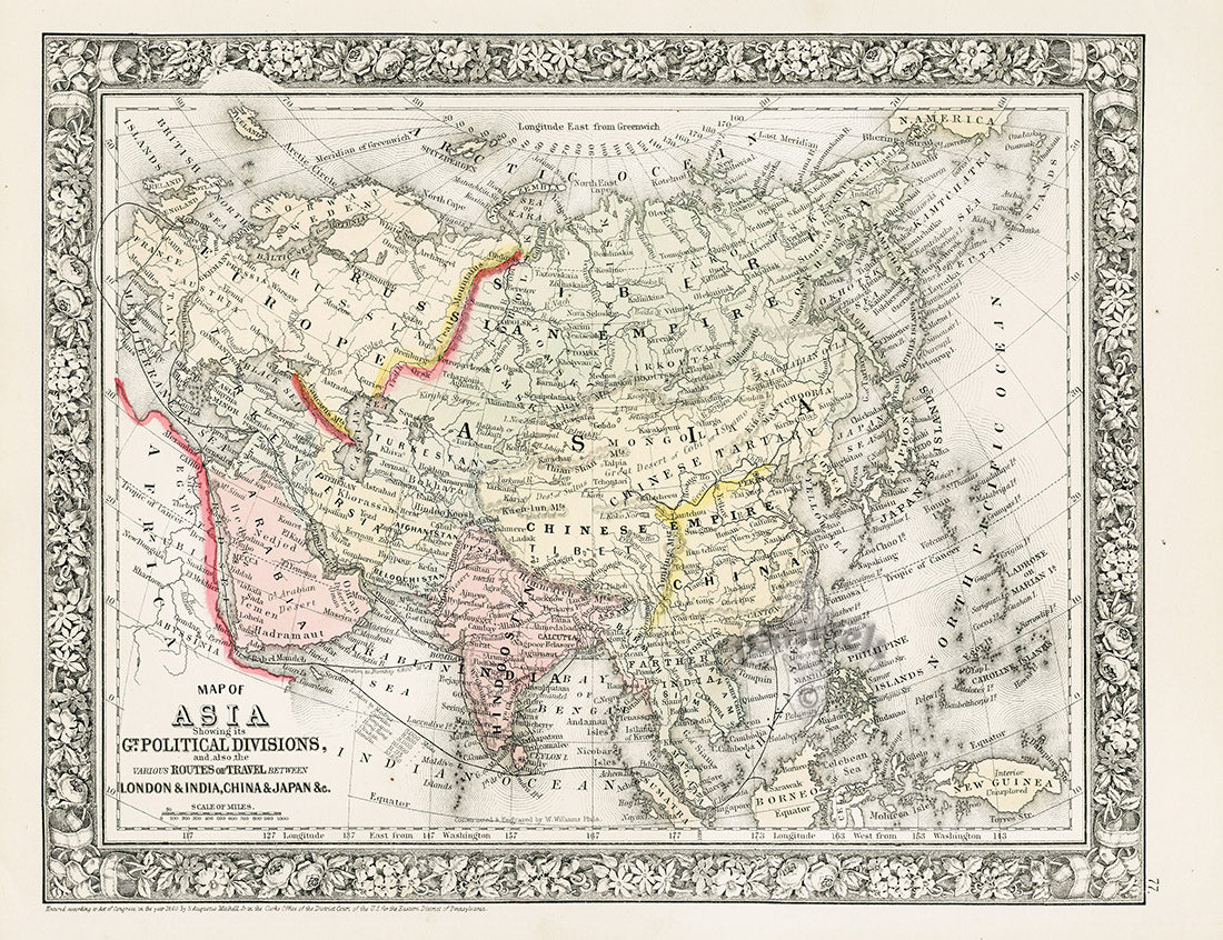 Mitchell Original Maps World Asia