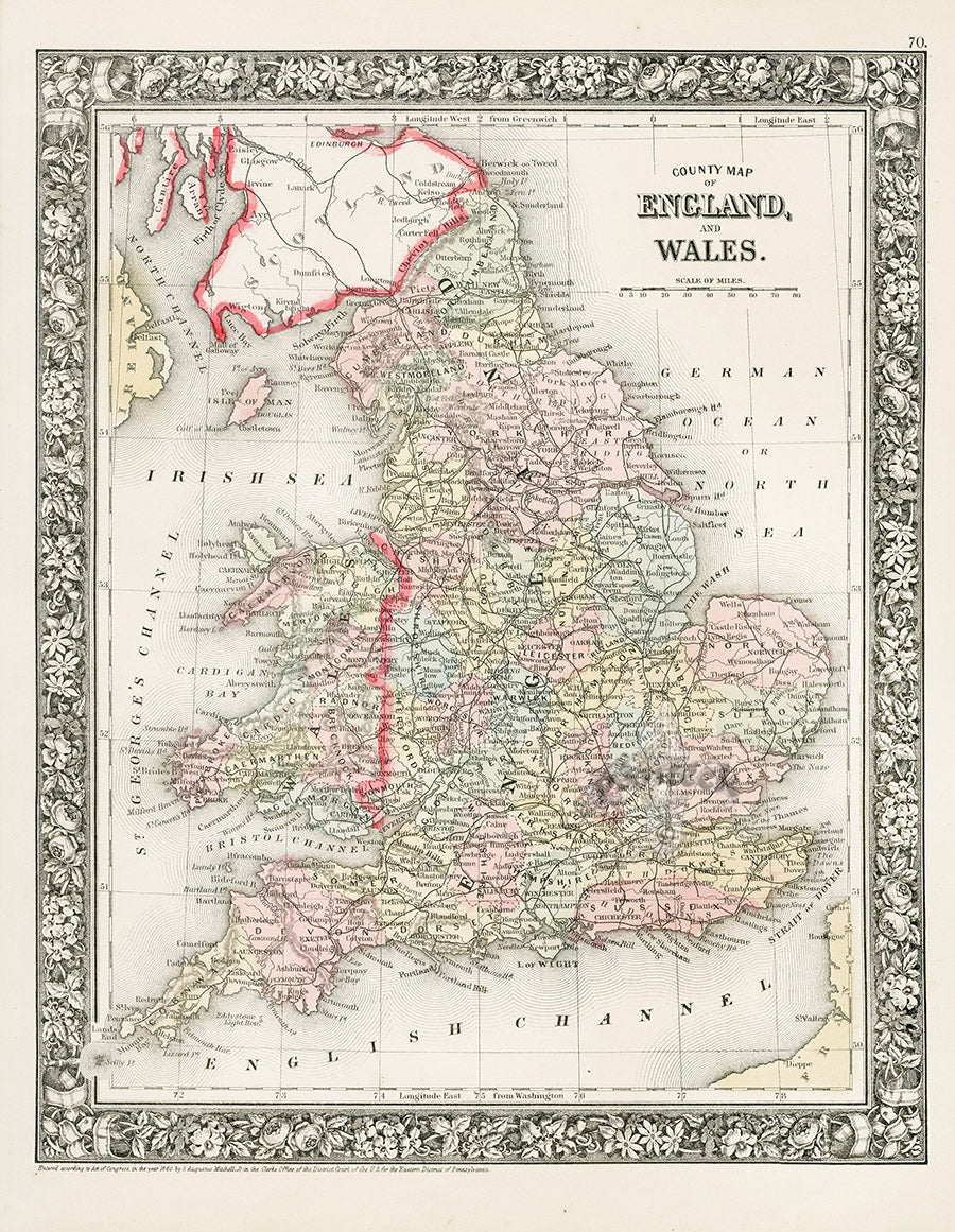 Mitchell Original Maps World England & Wales