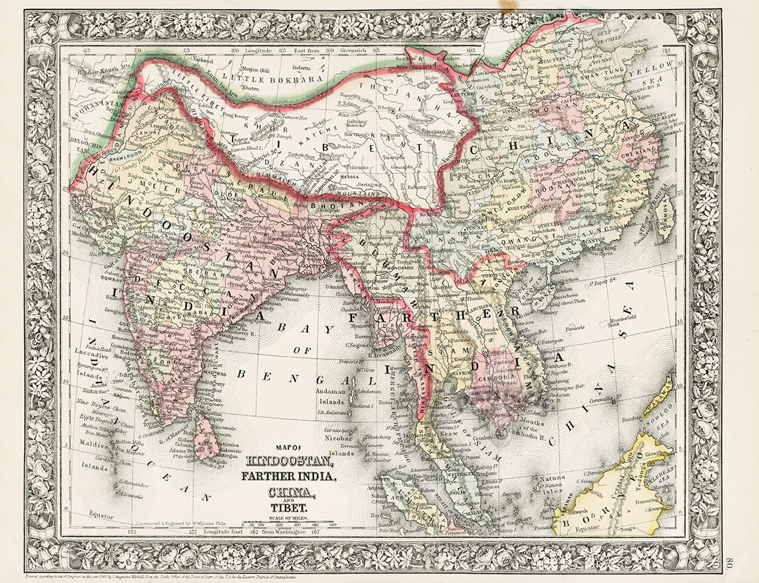 Mitchell Original Maps World India, China
