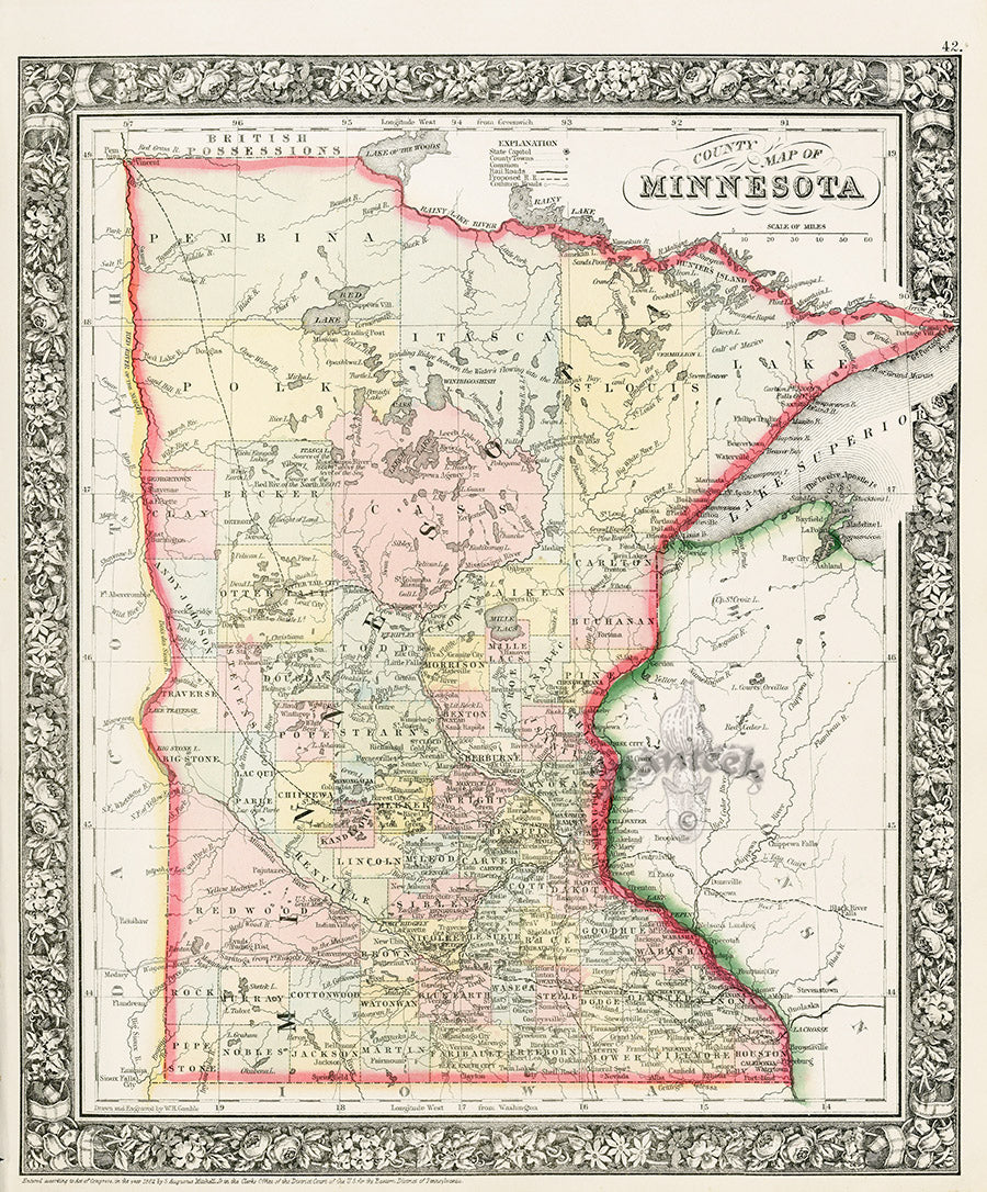 Mitchell Original Maps World Minnesota
