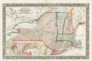 Mitchell Original Maps World New York & 5 New England States - Panteek Antique Prints