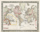 Mitchell Original Maps World The World - Panteek Antique Prints