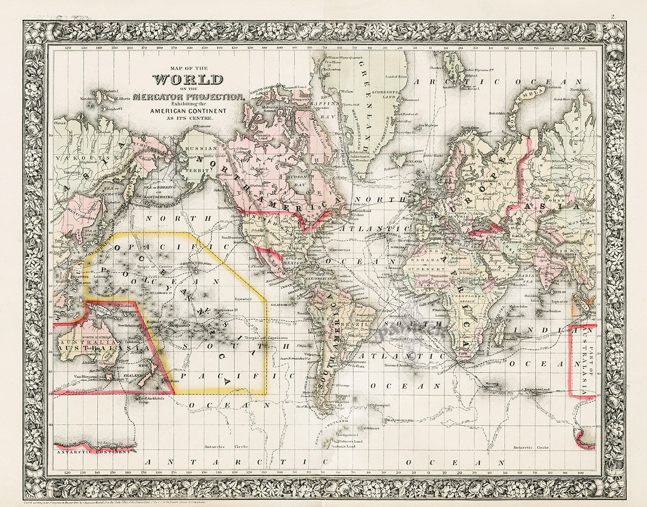 Mitchell Original Maps World The World