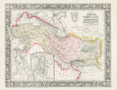 Mitchell Original Maps World Turkey, Afghanistan - Panteek Antique Prints
