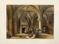 Nash Architecture Hand Colored Lithograph Bolsover Castle - Panteek Antique Prints