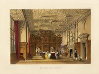 Nash Architecture Hand Colored Lithograph Crewe Hall - Panteek Antique Prints