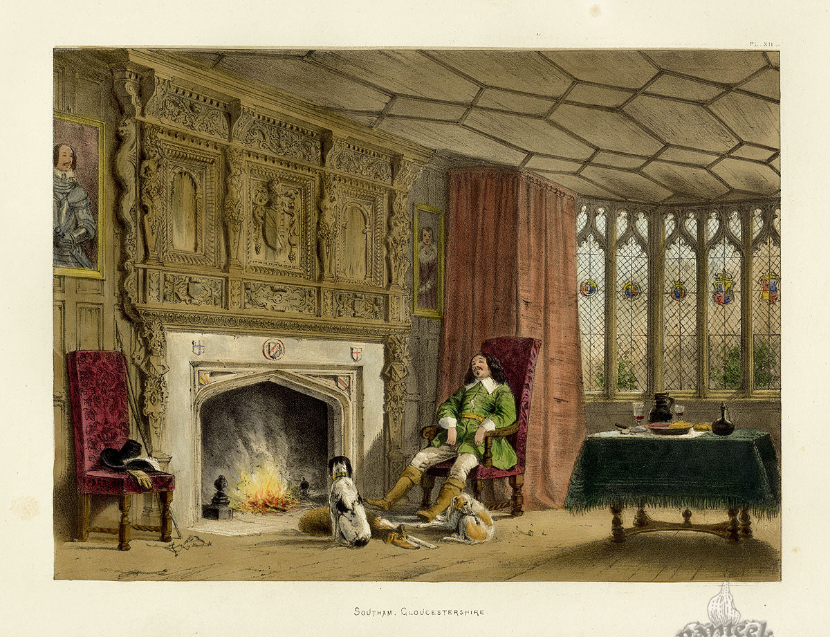 Nash Architecture Hand Colored Lithograph Southam Manor