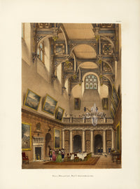 Nash Architecture Hand Colored Lithograph Wollaton Hall - Panteek Antique Prints