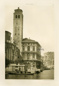 Ongania Architecture Venice Views 1891 Church of S. Jeremiah - Panteek Antique Prints