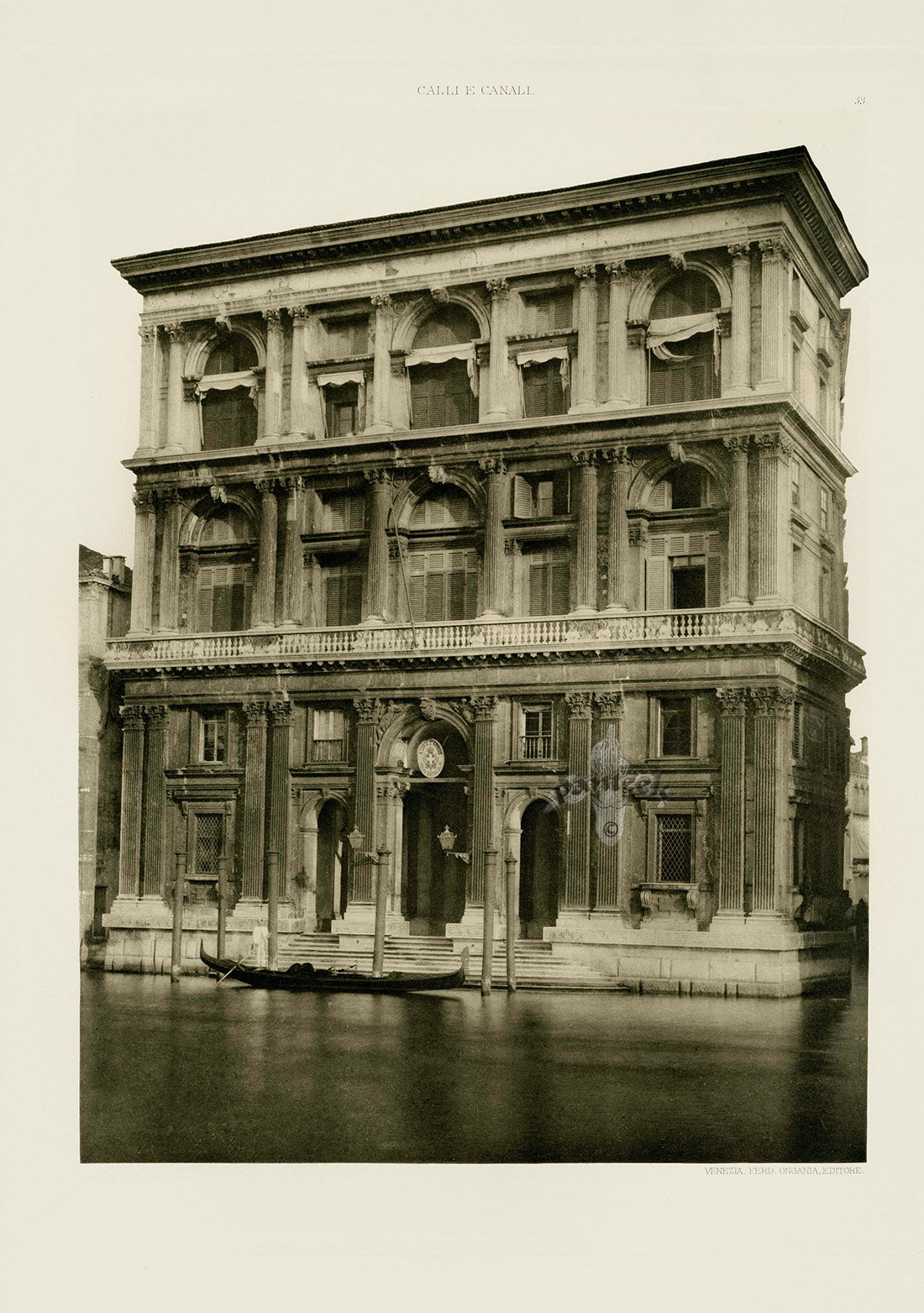 Ongania Architecture Venice Views 1891 Grimani Palace