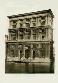 Ongania Architecture Venice Views 1891 Grimani Palace - Panteek Antique Prints